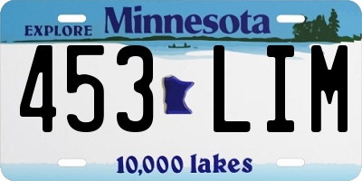MN license plate 453LIM