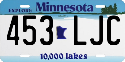 MN license plate 453LJC