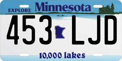 MN license plate 453LJD