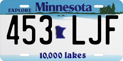 MN license plate 453LJF