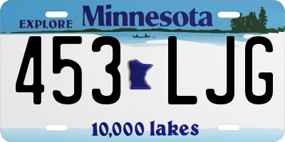 MN license plate 453LJG