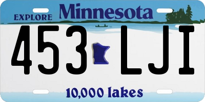 MN license plate 453LJI