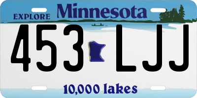 MN license plate 453LJJ