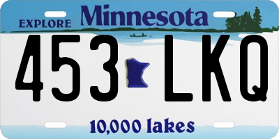 MN license plate 453LKQ