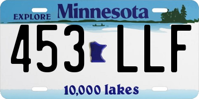 MN license plate 453LLF