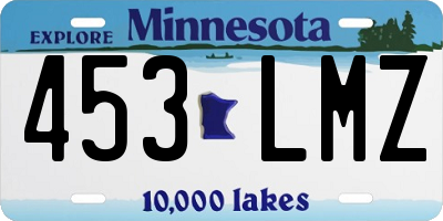 MN license plate 453LMZ