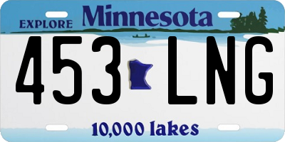 MN license plate 453LNG
