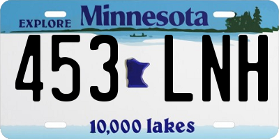 MN license plate 453LNH