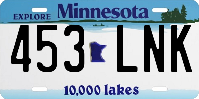 MN license plate 453LNK