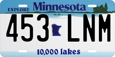 MN license plate 453LNM