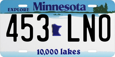 MN license plate 453LNO