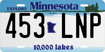 MN license plate 453LNP
