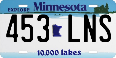 MN license plate 453LNS