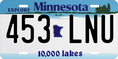 MN license plate 453LNU