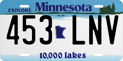MN license plate 453LNV