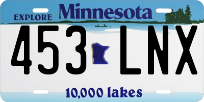 MN license plate 453LNX