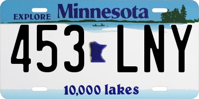 MN license plate 453LNY