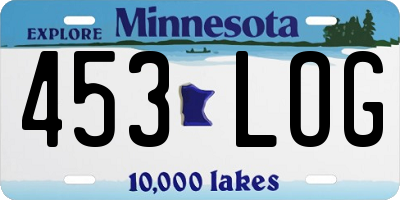 MN license plate 453LOG
