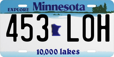 MN license plate 453LOH