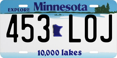 MN license plate 453LOJ