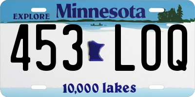 MN license plate 453LOQ