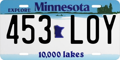 MN license plate 453LOY