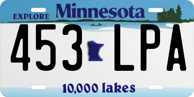 MN license plate 453LPA