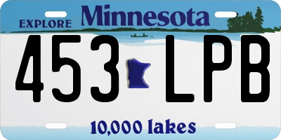 MN license plate 453LPB