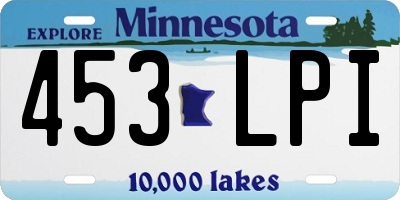 MN license plate 453LPI