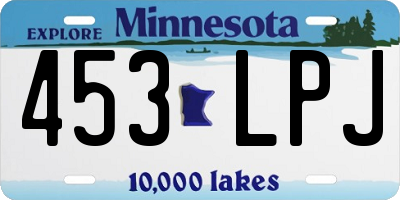 MN license plate 453LPJ