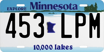 MN license plate 453LPM