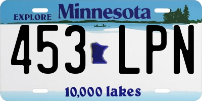 MN license plate 453LPN