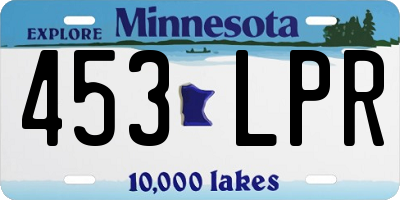 MN license plate 453LPR