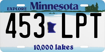 MN license plate 453LPT