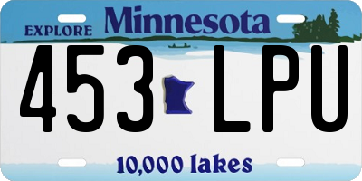 MN license plate 453LPU