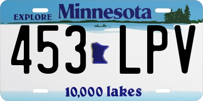 MN license plate 453LPV