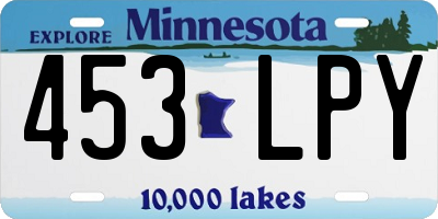 MN license plate 453LPY