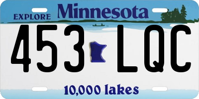 MN license plate 453LQC
