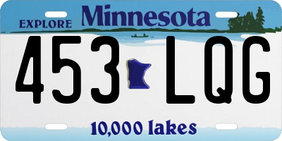 MN license plate 453LQG