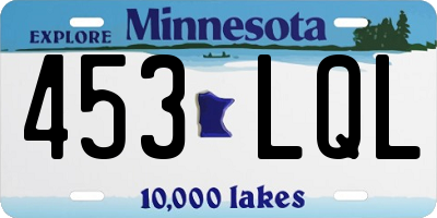 MN license plate 453LQL