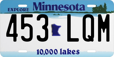 MN license plate 453LQM