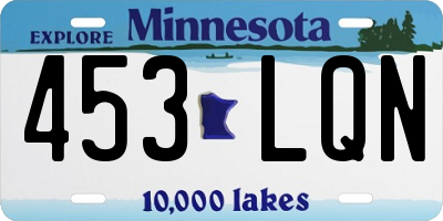MN license plate 453LQN