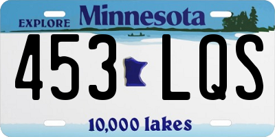 MN license plate 453LQS