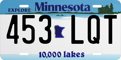 MN license plate 453LQT