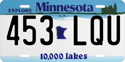 MN license plate 453LQU