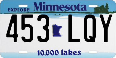 MN license plate 453LQY