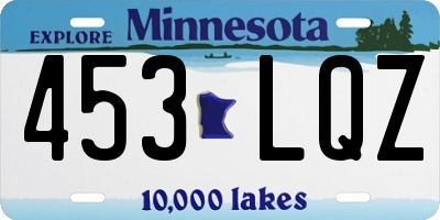 MN license plate 453LQZ
