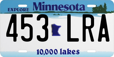 MN license plate 453LRA