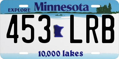 MN license plate 453LRB