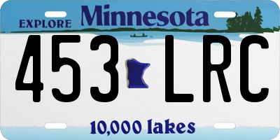 MN license plate 453LRC